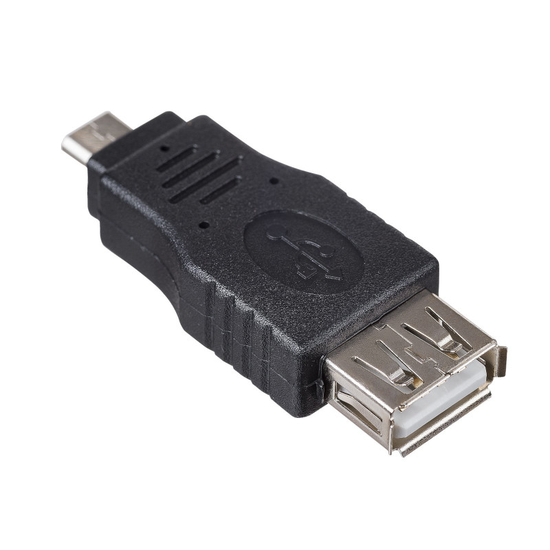 Akyga AK-AD-08 OTG-adapter USB-A bus naar Micro-USB stekker, zwart