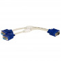 Akyga AK-AD-20 VGA (M) naar 2x VGA (F) splitterkabel, 15 cm, wit