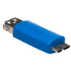 Akyga AK-AD-25 USB-A 3.0 (F) naar Micro USB-B 3.0 (M) OTG-adapter, blauw