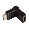 Akyga AK-AD-40 HDMI (m) naar HDMI (v) 180° draaibare haakse adapter, zwart