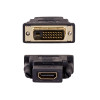 Akyga AK-AD-41 HDMI (v) naar DVI-D 24+1 (m) adapter, zwart