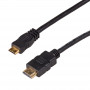 Akyga AK-HD-10M HDMI-naar-mini-HDMI-kabel v1.4, High Speed met Ethernet, 1 m, zwart