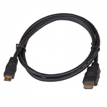 Akyga AK-HD-10M HDMI-naar-mini-HDMI-kabel v1.4, High Speed met Ethernet, 1 m, zwart