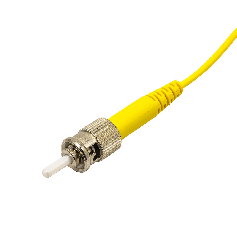 Akyga AK-FC-03 ST-naar-ST simplex single-mode glasvezel-patchkabel, 14 m, geel
