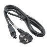 Akyga AK-NB-01A notebook-netkabel CEE 7/7 naar IEC C5 (klavertje), 3x 0,5 mm², 1,5 m, zwart