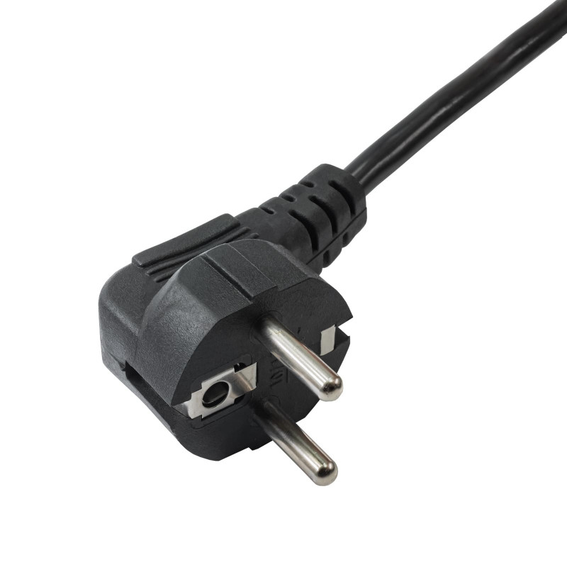 Akyga AK-NB-01A notebook-netkabel CEE 7/7 naar IEC C5 (klavertje), 3x 0,5 mm², 1,5 m, zwart