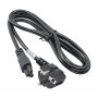 Akyga AK-NB-01C notebook-netkabel CEE 7/7 naar IEC C5, koper 3x0,75 mm², 1,5 m, zwart