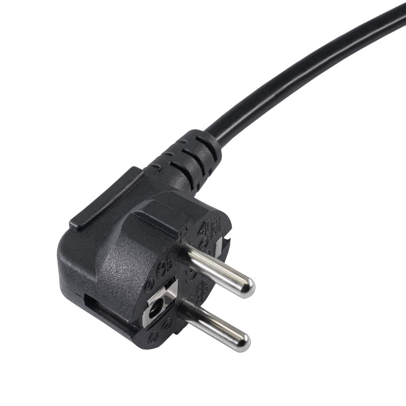 Akyga AK-NB-01C notebook-netkabel CEE 7/7 naar IEC C5, koper 3x0,75 mm², 1,5 m, zwart