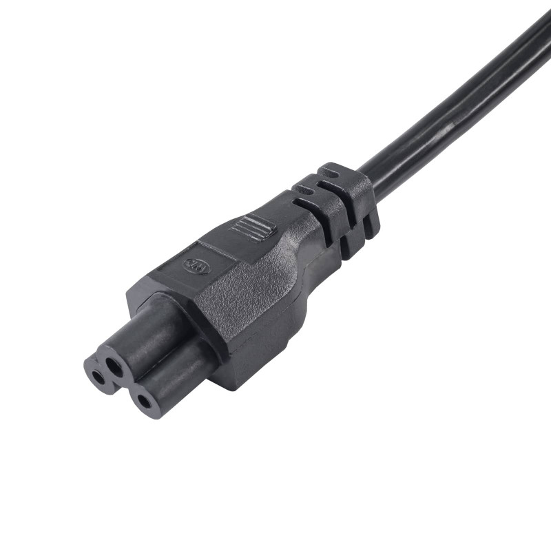 Akyga AK-NB-01C notebook-netkabel CEE 7/7 naar IEC C5, koper 3x0,75 mm², 1,5 m, zwart