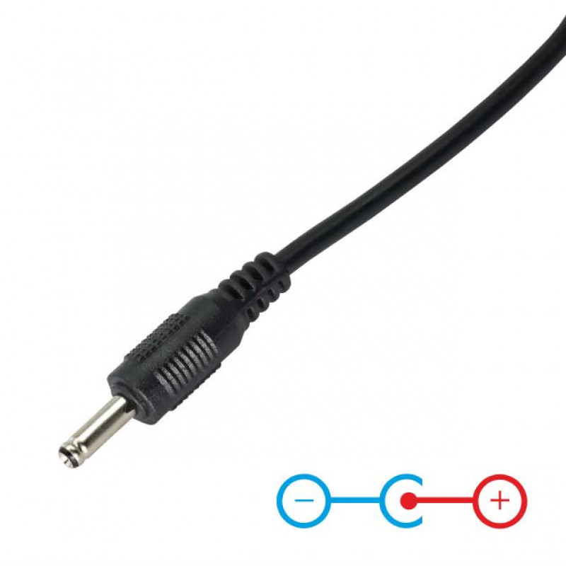 Akyga AK-DC-03 stroomkabel USB-A stekker naar DC 3,5 x 1,35 mm stekker, 0,8 m, zwart
