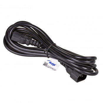 Akyga AK-PC-11A stroomverlengkabel IEC C14 naar IEC C13, CCA 3x0,5 mm², 5 m, zwart