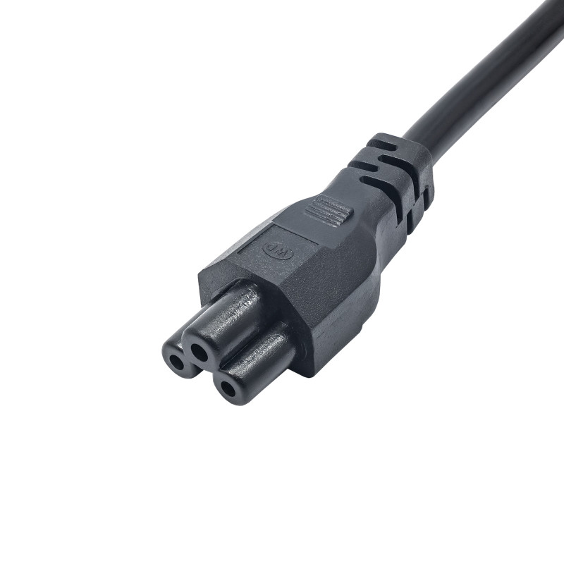 Akyga AK-NB-08A notebook-netkabel CEE 7/7 naar IEC C5, CCA 3x0,5 mm², 1 m, zwart