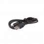 Akyga AK-DC-02 stroomkabel USB-A stekker naar DC 2,5 x 0,7 mm stekker, 0,8 m, zwart