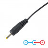 Akyga AK-DC-02 stroomkabel USB-A stekker naar DC 2,5 x 0,7 mm stekker, 0,8 m, zwart