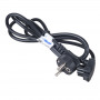 Akyga AK-NB-02A netkabel voor Dell notebookvoedingen, CEE 7/7 naar 3-polig plat, 3x 0,5 mm², 1,5 m, zwart