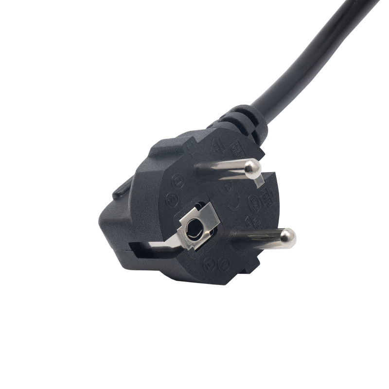 Akyga AK-NB-02A netkabel voor Dell notebookvoedingen, CEE 7/7 naar 3-polig plat, 3x 0,5 mm², 1,5 m, zwart