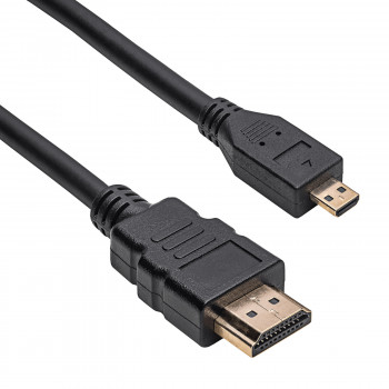 Akyga AK-HD-15R HDMI-naar-micro-HDMI-kabel v1.4, 1,5 m, zwart