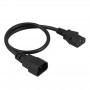 Akyga AK-PC-14A IEC C14 naar IEC C13 stroomverlengkabel, 3x 0,5 mm², 0,5 m, zwart