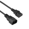 Akyga AK-PC-14A IEC C14 naar IEC C13 stroomverlengkabel, 3x 0,5 mm², 0,5 m, zwart