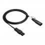 Akyga AK-RD-08A IEC C8 naar IEC C7 stroomverlengkabel, 2x 0,5 mm², 1,5 m, zwart