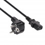 Akyga AK-PC-01S netkabel CEE 7/7 (Schuko) naar IEC C13, 3x 1,5 mm² koper, 1,5 m, zwart