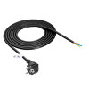 Akyga AK-OT-01S CEE 7/7 netkabel met open uiteinde, 3x 1,5 mm² koper, 1,5 m, zwart