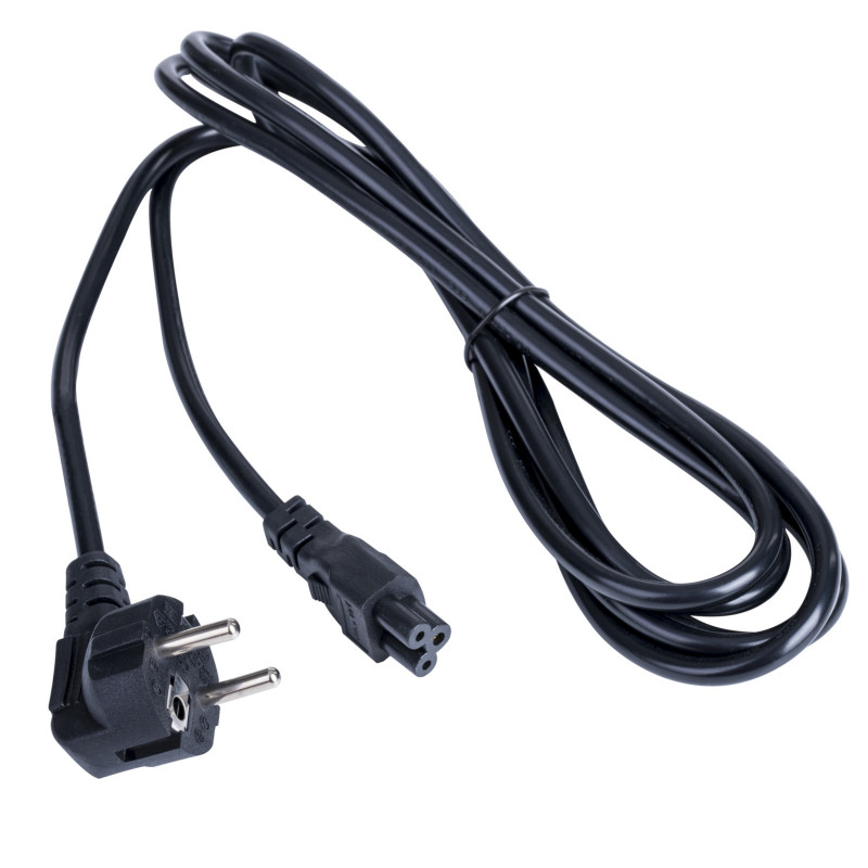 Akyga AK-NB-10C notebook-netkabel CEE 7/7 naar IEC C5, 3x 0,75 mm² koper, 3 m, zwart