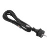 Akyga AK-OT-02S CEE 7/7 rubberen netkabel met open uiteinde, H05RR-F 3x 1,5 mm², 1,8 m, zwart