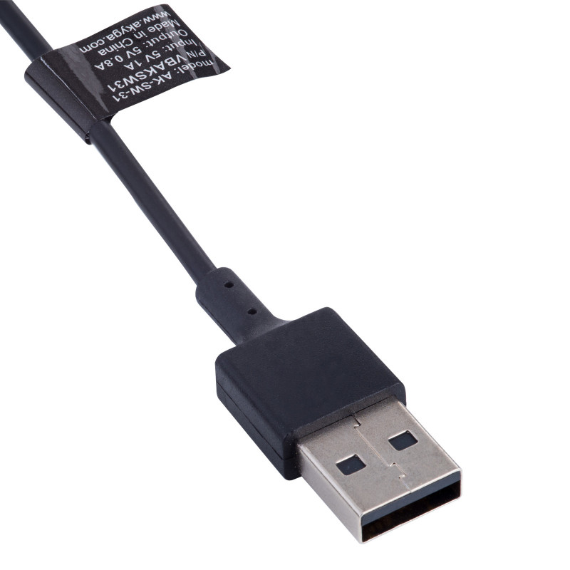 Akyga AK-SW-31 oplaadkabel voor Fitbit Inspire 2 / ACE 3, USB-A, 1 m