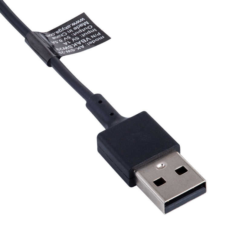 Akyga AK-SW-29 oplaadkabel voor Fitbit Charge 3 / 4, USB-A, 1 m