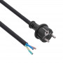 Akyga AK-OT-03S CEE 7/7 rubberen netkabel met open uiteinde, H05RR-F 3x 1,5 mm², 3 m, zwart