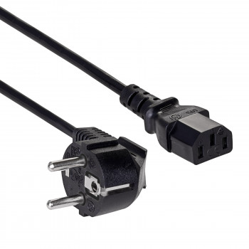 Akyga AK-PC-01A netkabel CEE 7/7 (Schuko) naar IEC C13, CCA 3 x 0,5 mm², 1,5 m, zwart