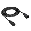 Akyga AK-UP-03S server-netverlengkabel IEC C20 naar IEC C19, koper 3 x 1,5 mm², 16 A, 1,8 m, zwart