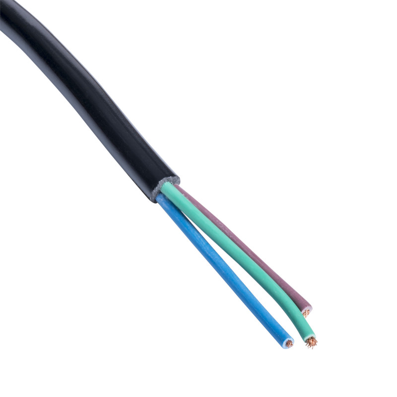 Akyga AK-OT-01P netkabel met open uiteinde CEE 7/7 (Schuko), koper 3 x 1 mm², 1,5 m, zwart