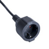 Akyga AK-PC-13A netadapterkabel IEC C14 naar CEE 7/3 (Schuko) bus, koper 3 x 0,75 mm², 1 m, zwart