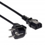 Akyga AK-PC-06C netkabel CEE 7/7 (Schuko) naar IEC C13, koper 3 x 1 mm², 3 m, zwart
