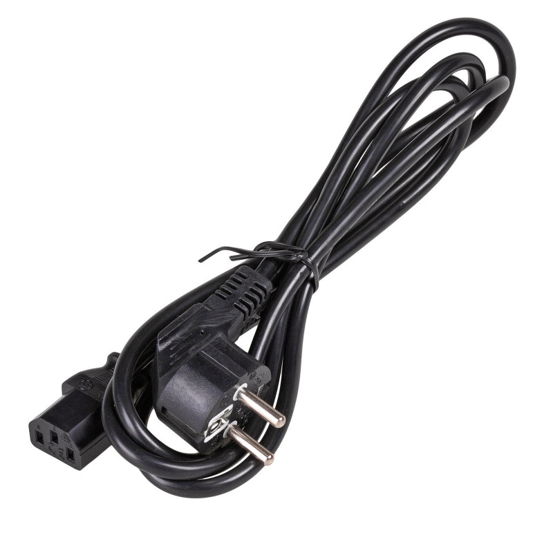 Akyga AK-PC-06C netkabel CEE 7/7 (Schuko) naar IEC C13, koper 3 x 1 mm², 3 m, zwart