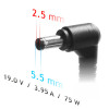 Akyga AK-ND-02 notebookvoeding 19 V / 3,95 A, 75 W, 5,5 x 2,5 mm, 1,2 m, voor ASUS / Toshiba / Lenovo