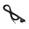 Akyga AK-OT-04A netkabel met open uiteinde CEE 7/16 (Eurostekker), koper 2 x 0,5 mm², 1,5 m, zwart