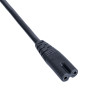 Akyga AK-AG-03A netkabel UK BS 1363 (type G) naar IEC C7 (contra), CCA 2 x 0,5 mm², 1,5 m, zwart