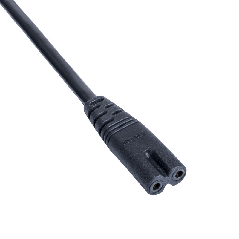 Akyga AK-AG-03A netkabel UK BS 1363 (type G) naar IEC C7 (contra), CCA 2 x 0,5 mm², 1,5 m, zwart