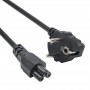 Akyga AK-NB-08C notebook-netkabel CEE 7/7 naar IEC C5, 3x 0,75 mm² koper, 1 m, zwart