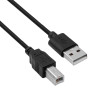 Akyga AK-USB-04 USB 2.0-printerkabel USB-A (M) naar USB-B (M), 1,8 m, zwart
