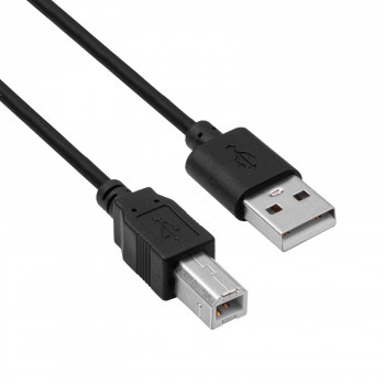 Akyga AK-USB-04 USB 2.0-printerkabel USB-A (M) naar USB-B (M), 1,8 m, zwart