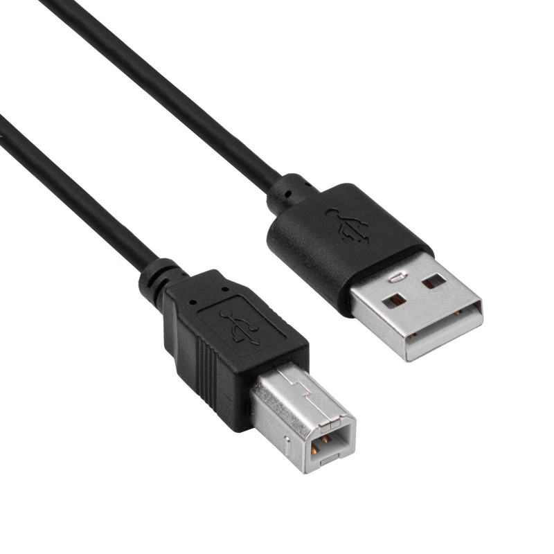 Akyga AK-USB-04 USB 2.0-printerkabel USB-A (M) naar USB-B (M), 1,8 m, zwart