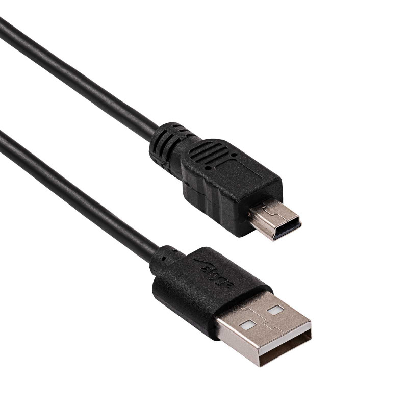 Akyga AK-USB-03 USB 2.0-kabel USB-A (M) naar Mini-USB-B 5-pin (M), 1,8 m, zwart