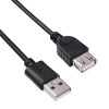 Akyga AK-USB-07 USB 2.0-verlengkabel USB-A stekker naar bus, 1,8 m, zwart