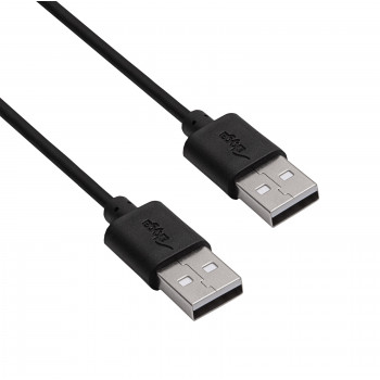 Akyga AK-USB-11 USB 2.0-kabel USB-A (M) naar USB-A (M), 1,8 m, zwart
