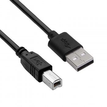 Akyga AK-USB-12 USB 2.0-printerkabel USB-A (M) naar USB-B (M), 3 m, zwart