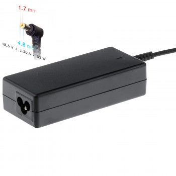 Akyga AK-ND-09 notebookvoeding 18,5 V, 65 W, 4,8 x 1,7 mm, 1,2 m, voor HP